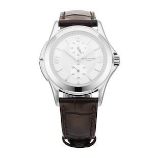 Pre-Owned Patek Philippe Calatrava Travel Time 37mm White Gold 5134G-011