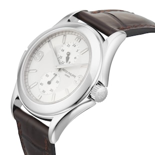 Pre-Owned Patek Philippe Calatrava Travel Time 37mm White Gold 5134G-011