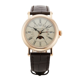 Pre-Owned Patek Philippe Perpetual Calendar 38MM Rose Gold 5159R-001
