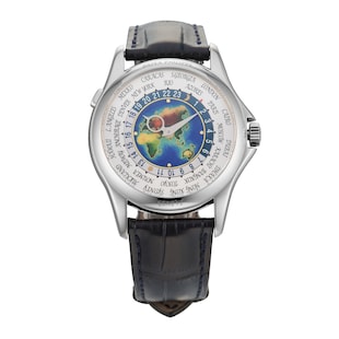 Pre-Owned Patek Philippe World Time 39.5mm White Gold 5131G-001