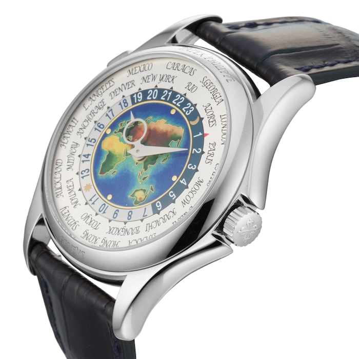 Pre-Owned Patek Philippe World Time 39.5mm White Gold 5131G-001