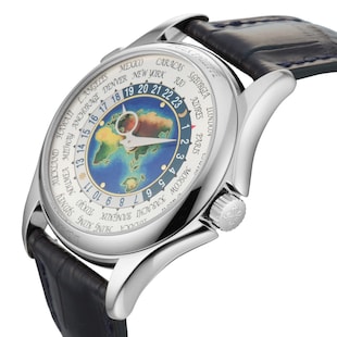 Pre-Owned Patek Philippe World Time 39.5mm White Gold 5131G-001