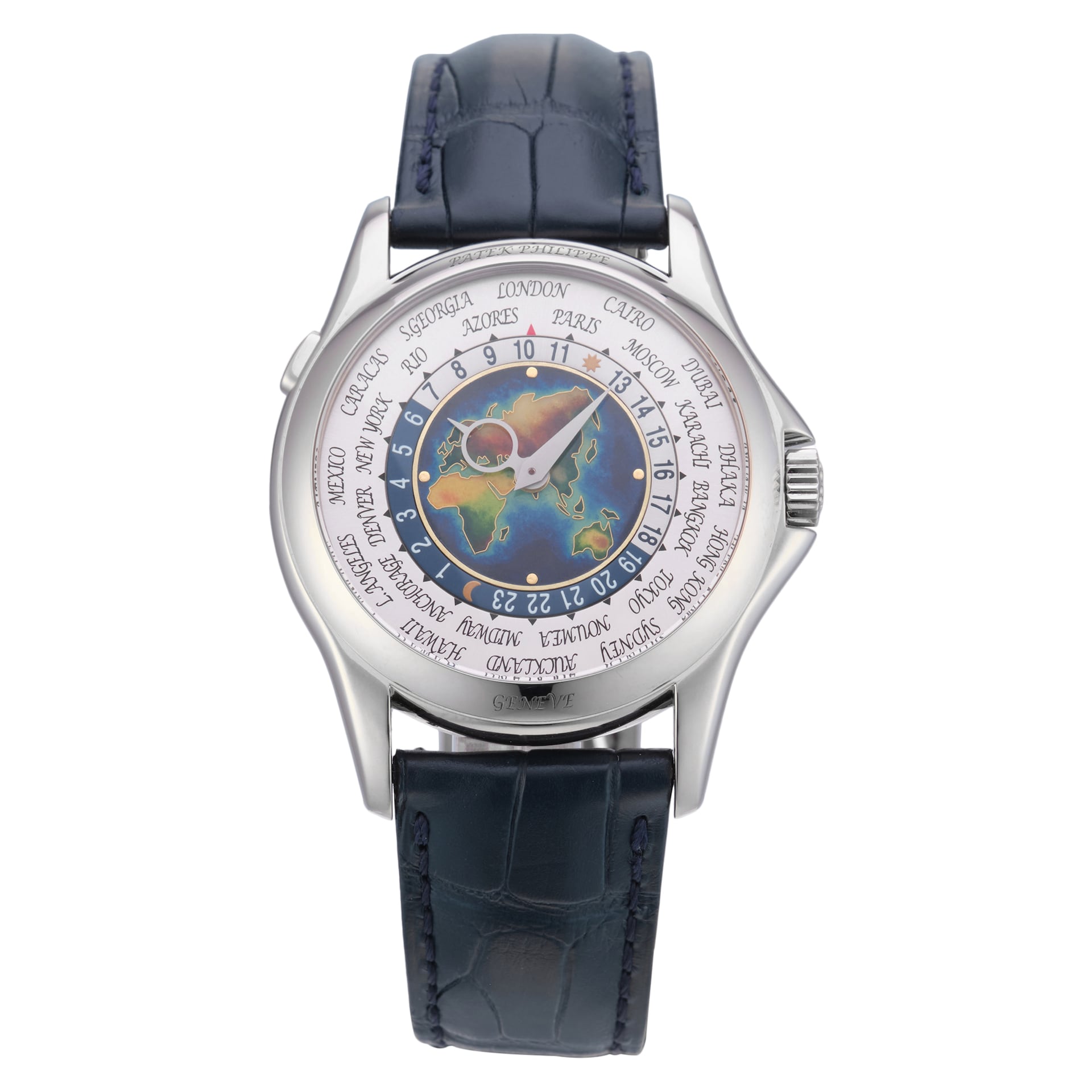 Pre-Owned Patek Philippe World Time 39.5mm White Gold