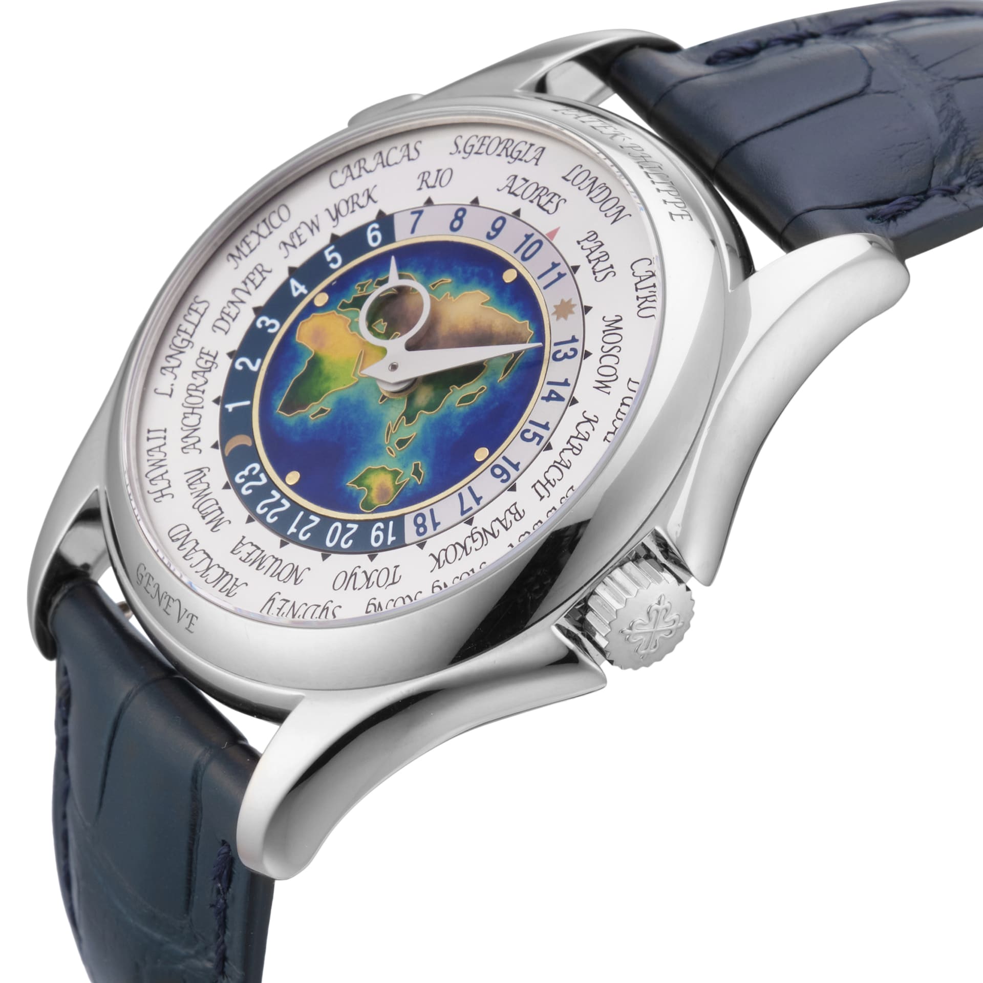 Pre-Owned Patek Philippe World Time 39.5mm White Gold