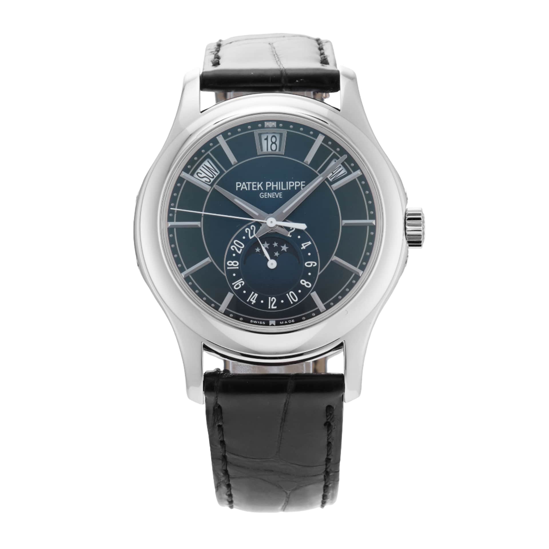 Pre-Owned Patek Philippe Annual Calendar Moon Phase Complications 40mm White Gold
