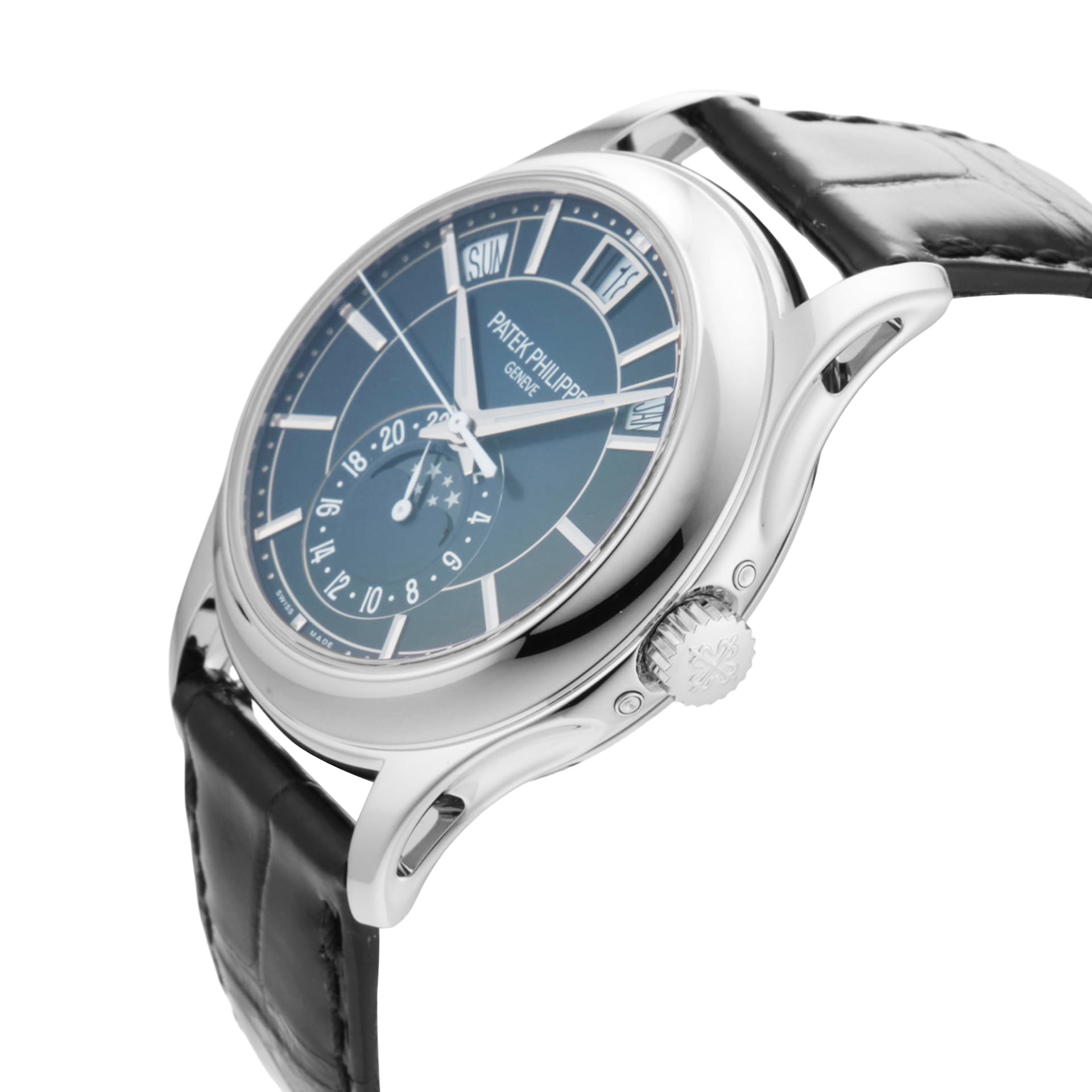 Pre-Owned Patek Philippe Annual Calendar Moon Phase Complications 40mm White Gold