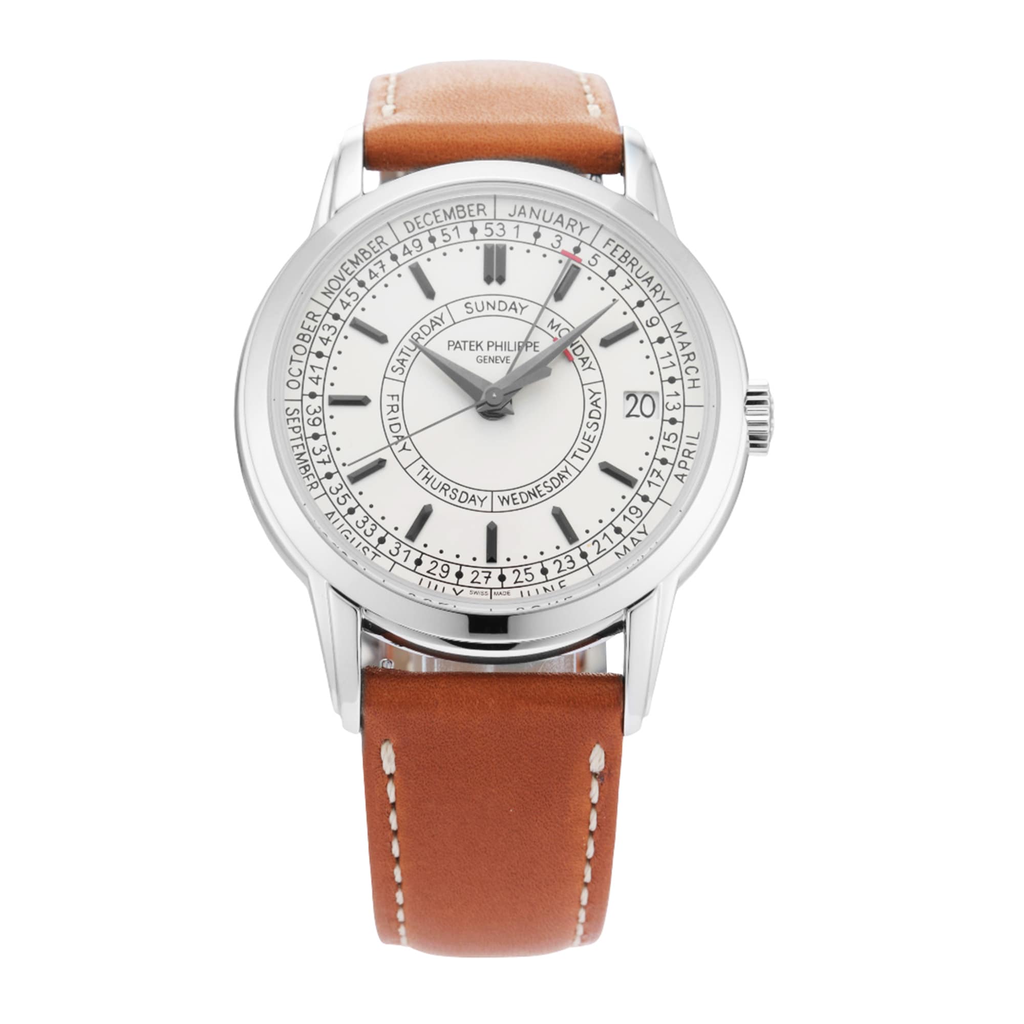 Pre-Owned Patek Philippe Calatrava Weekly Calendar Complications 40mm Stainless Steel Pre-Owned Patek Philippe Calatrava Weekly Calendar Complications 40mm Stainless Steel