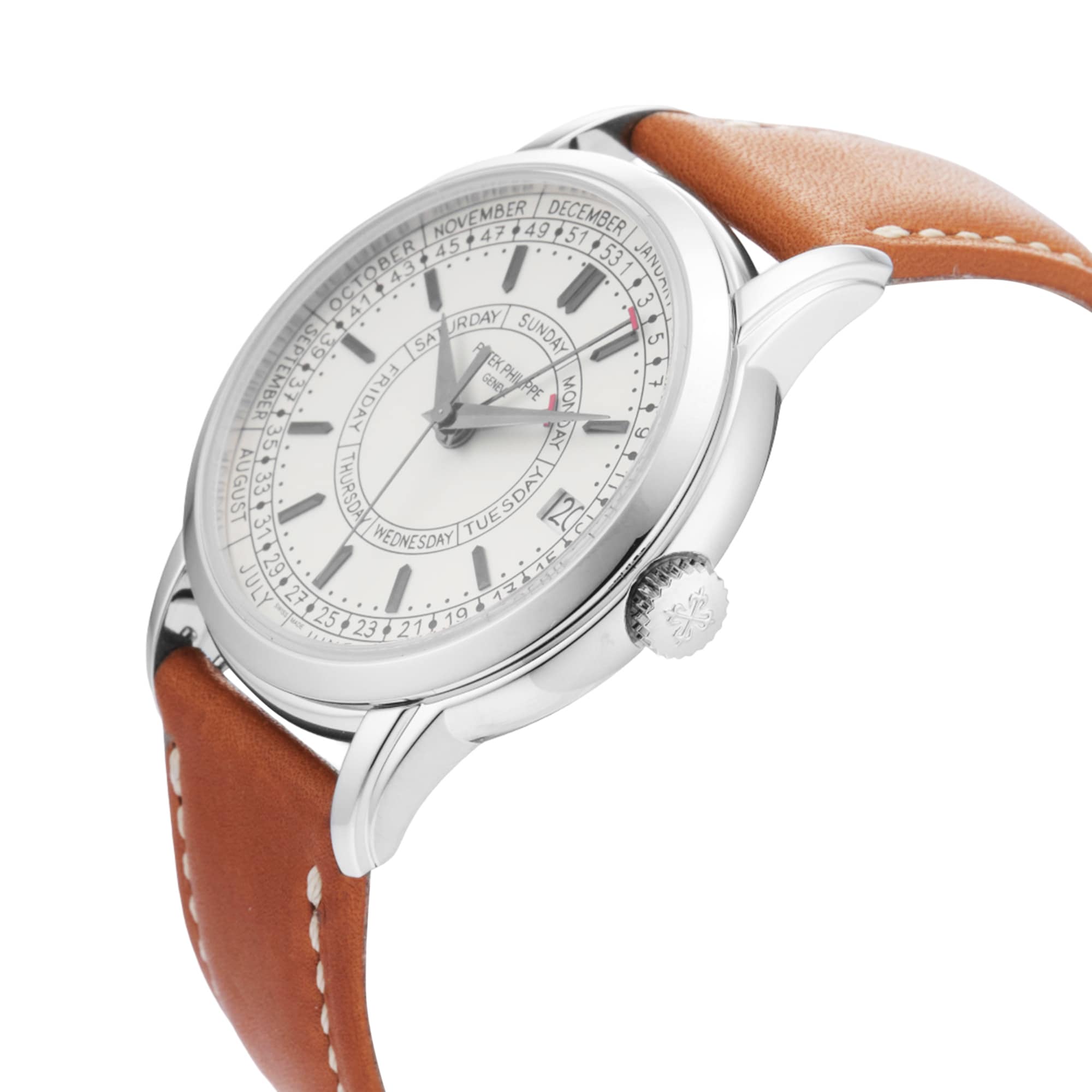 Pre-Owned Patek Philippe Calatrava Weekly Calendar Complications 40mm Stainless Steel