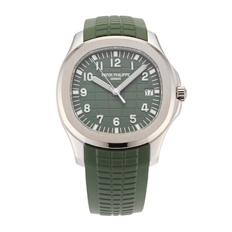 Pre-Owned Patek Philippe Aquanaut 42.2mm White Gold 5168G-010 Pre-Owned Patek Philippe Aquanaut 42.2mm White Gold 5168G-010