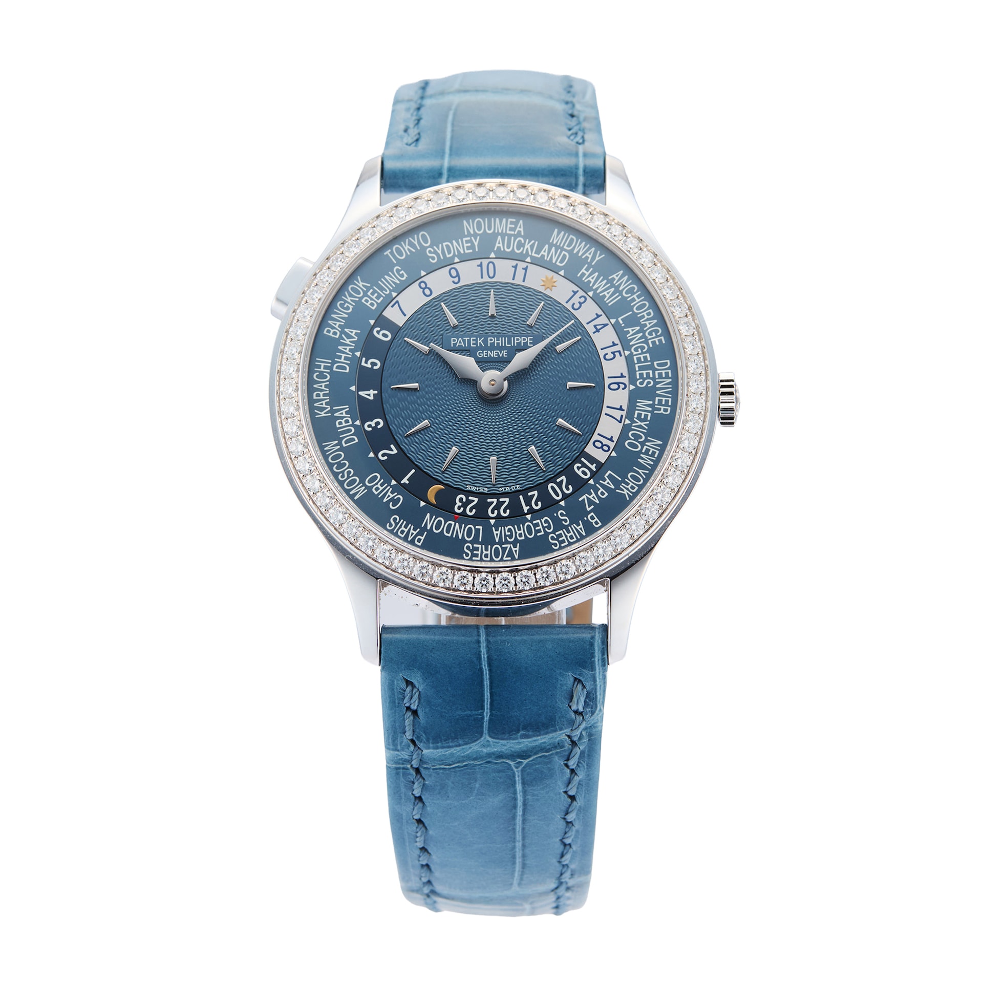 Pre-Owned Patek Philippe Pre-Owned Patek Philippe World Time Complications 36mm White Gold  7130G-016