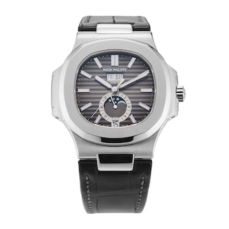 Pre-Owned Patek Philippe Nautilus Annual Calendar Moon Phase 40.5mm Stainless Steel