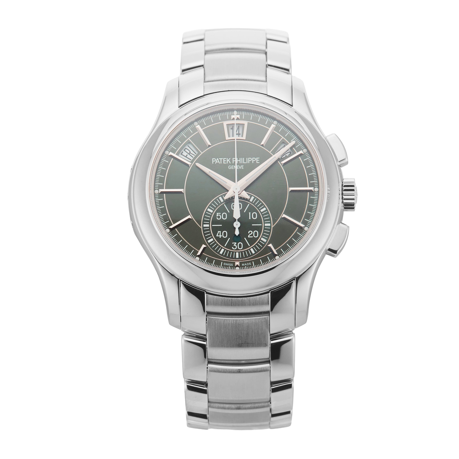 Pre-Owned Patek Philippe Pre-Owned Patek Philippe Complications Flyback Chronograph Annual Calendar 42mm Stainless Steel 5905/1A-001 Pre-Owned Patek Philippe Pre-Owned Patek Philippe Complications Flyback Chronograph Annual Calendar 42mm Stainless Steel 5905/1A-001