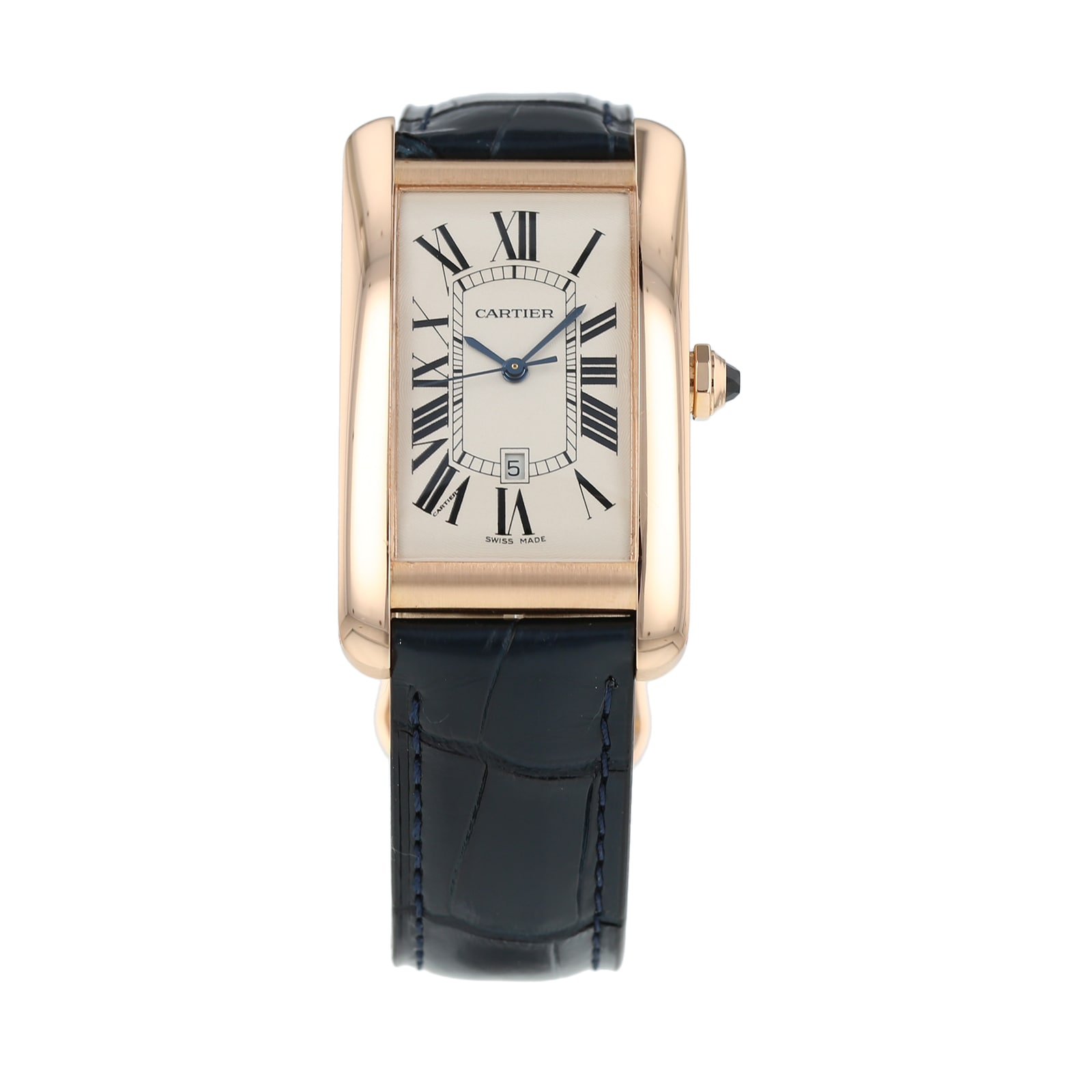 Pre Owned Cartier Pre Owned Cartier Tank Americaine Mens Watch