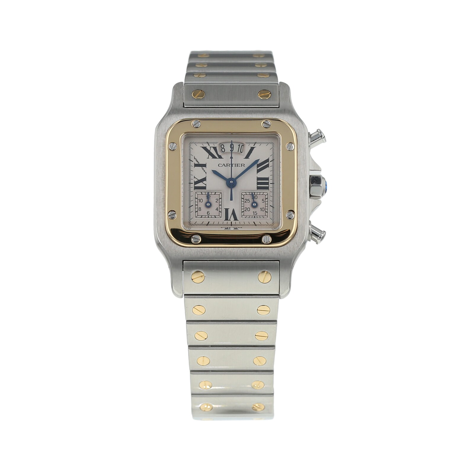Pre-Owned Cartier Santos Galbee Mens Watch W20042C4/2425 Pre-Owned Cartier Santos Galbee Mens Watch W20042C4/2425