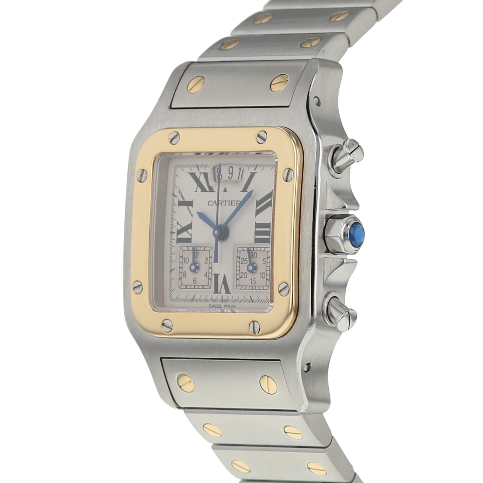 Pre-Owned Cartier Santos Galbee Mens Watch W20042C4/2425 Pre-Owned Cartier Santos Galbee Mens Watch W20042C4/2425
