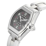 Pre-Owned Cartier Roadster Black Steel Mens Watch W62002V3