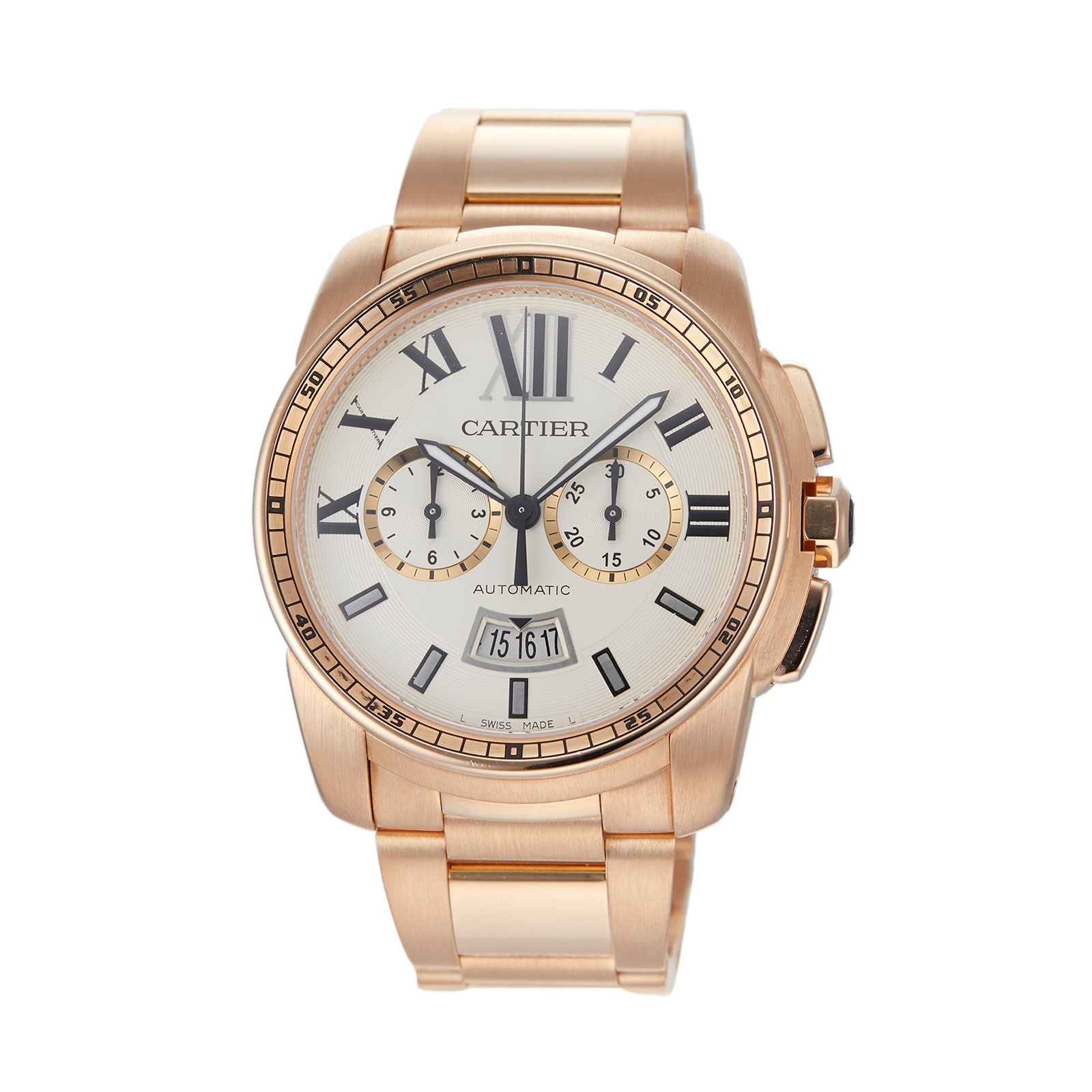 Calibre de best sale cartier rose gold