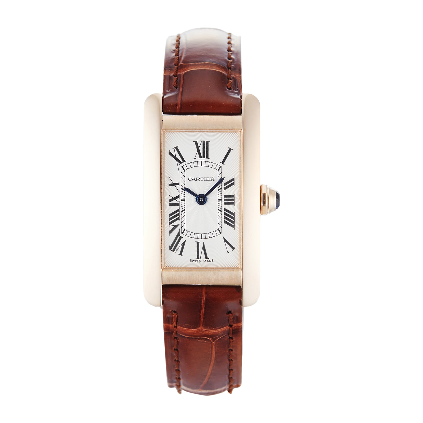 Pre Owned Cartier Pre Owned Cartier Tank Americaine Silver Rose