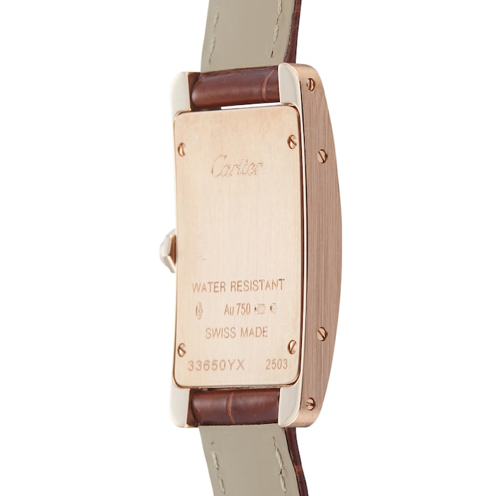 Pre-Owned Cartier Pre-Owned  Cartier Tank Americaine Silver Rose Gold Ladies Watch W2607456