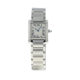 Pre-Owned Cartier Tank Francaise Silver Steel Ladies Watch W51028Q3