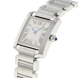 Pre-Owned Cartier Tank Francaise Silver Steel Ladies Watch W51028Q3