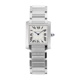 Pre-Owned Cartier Tank Francaise Silver Steel Ladies Watch WSTA0005