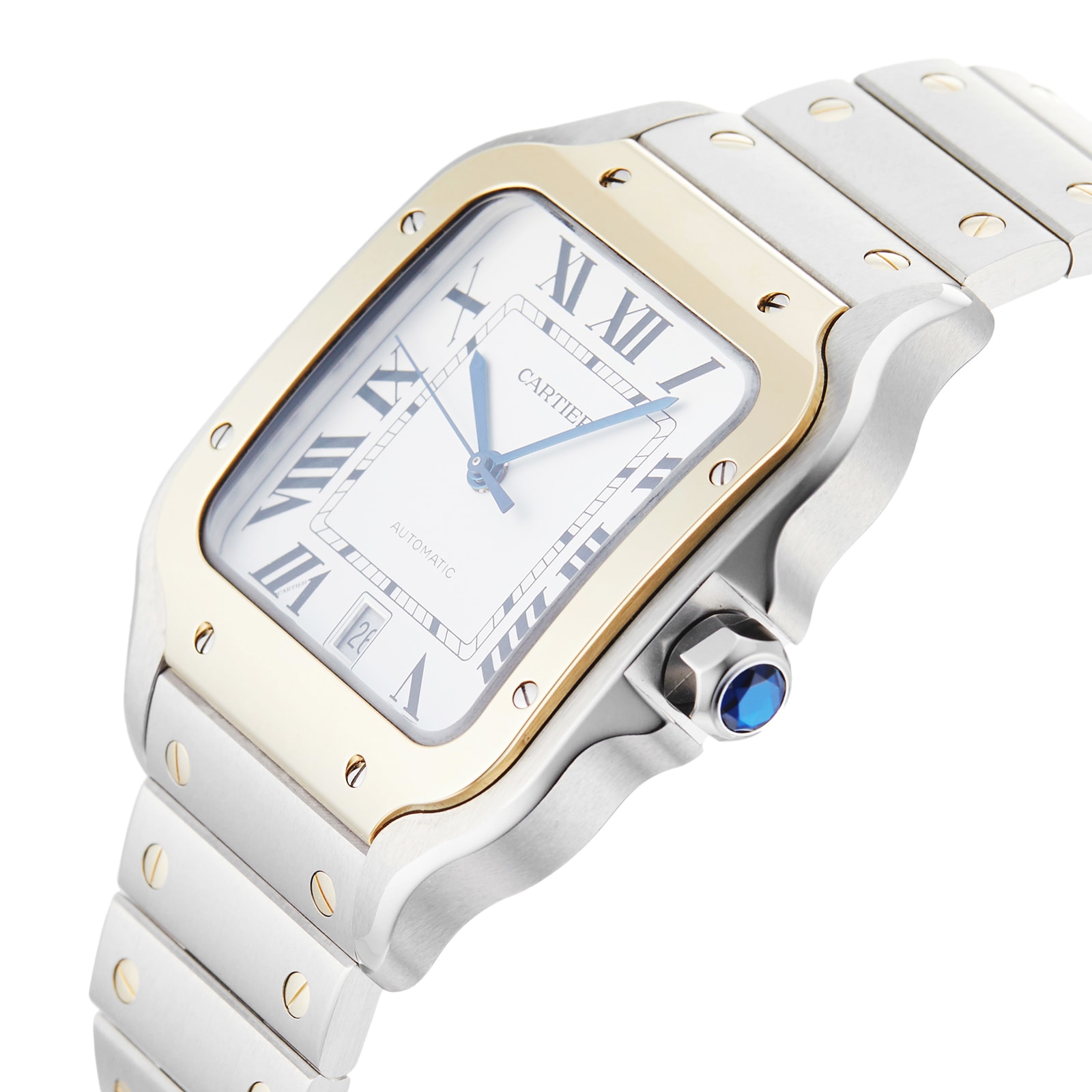 Pre owned cartier santos mens watch best sale