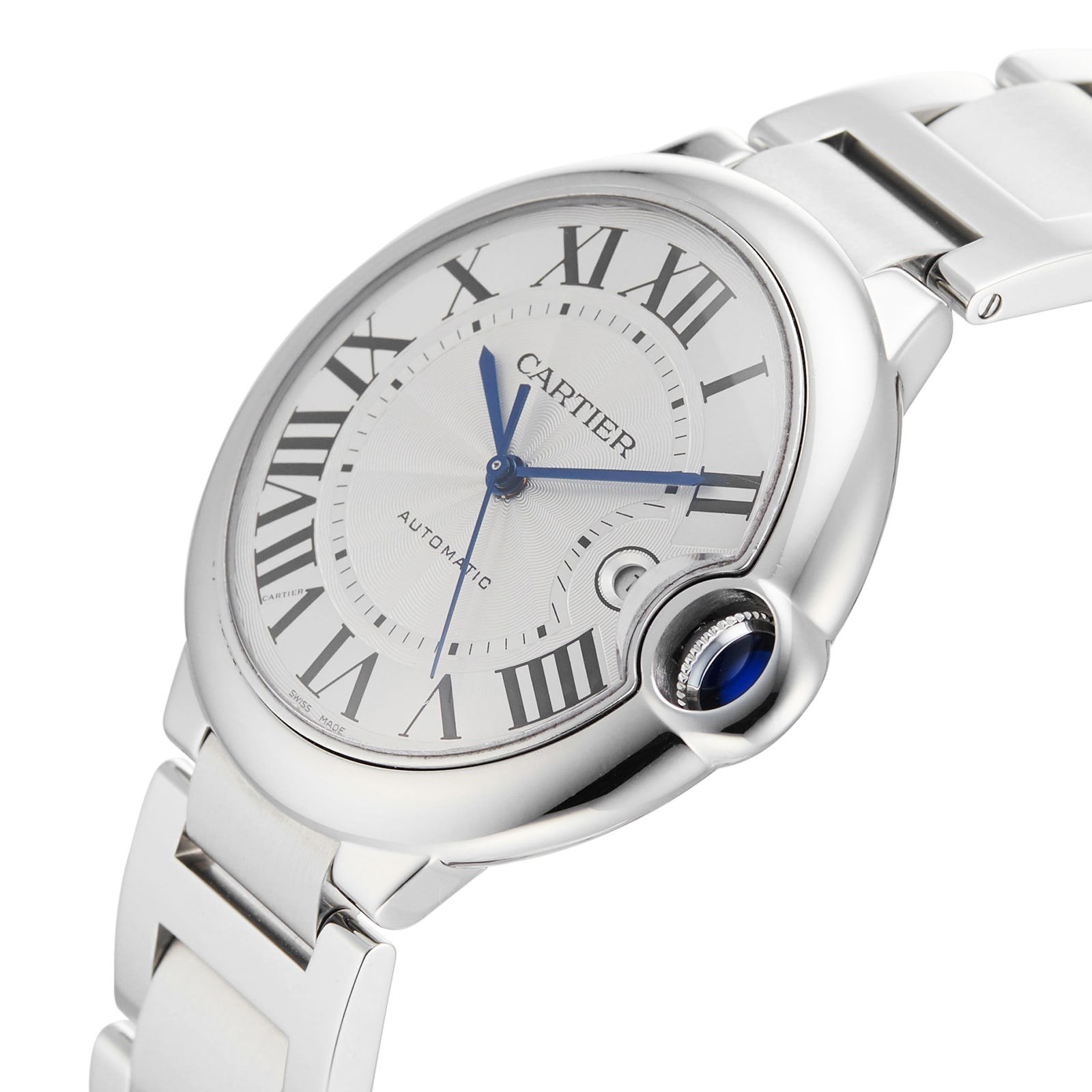 Silver cartier watch on sale mens