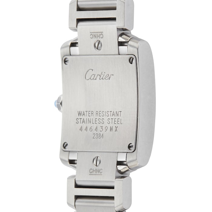 Pre-Owned Cartier Carter Tank Francaise Small Silver Steel Ladies Watch W51008Q3