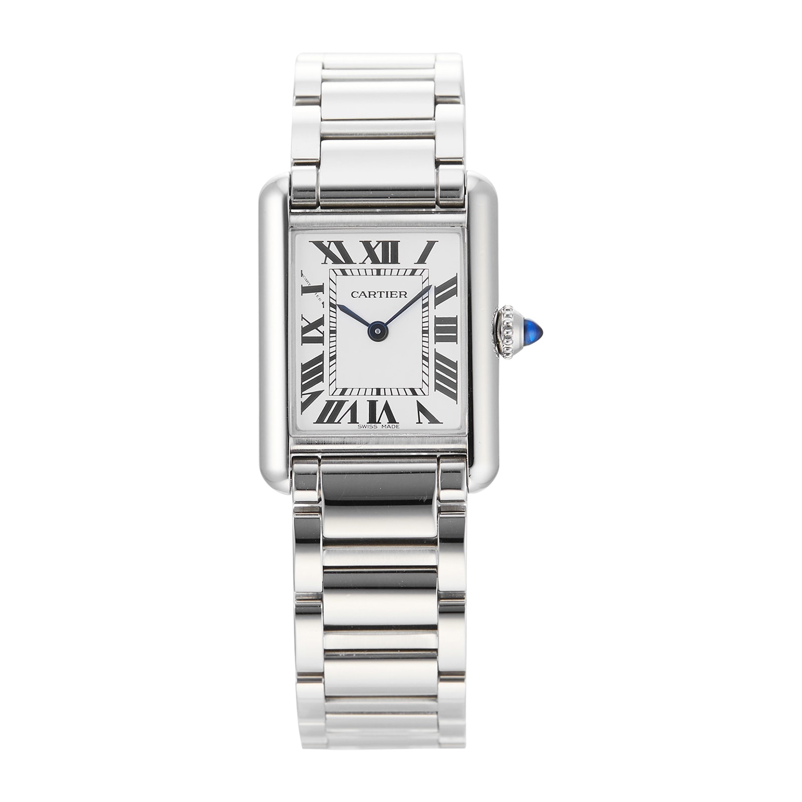 Pre Owned Cartier Tank Must Small Model Silver Steel Ladies Watch WSTA0051