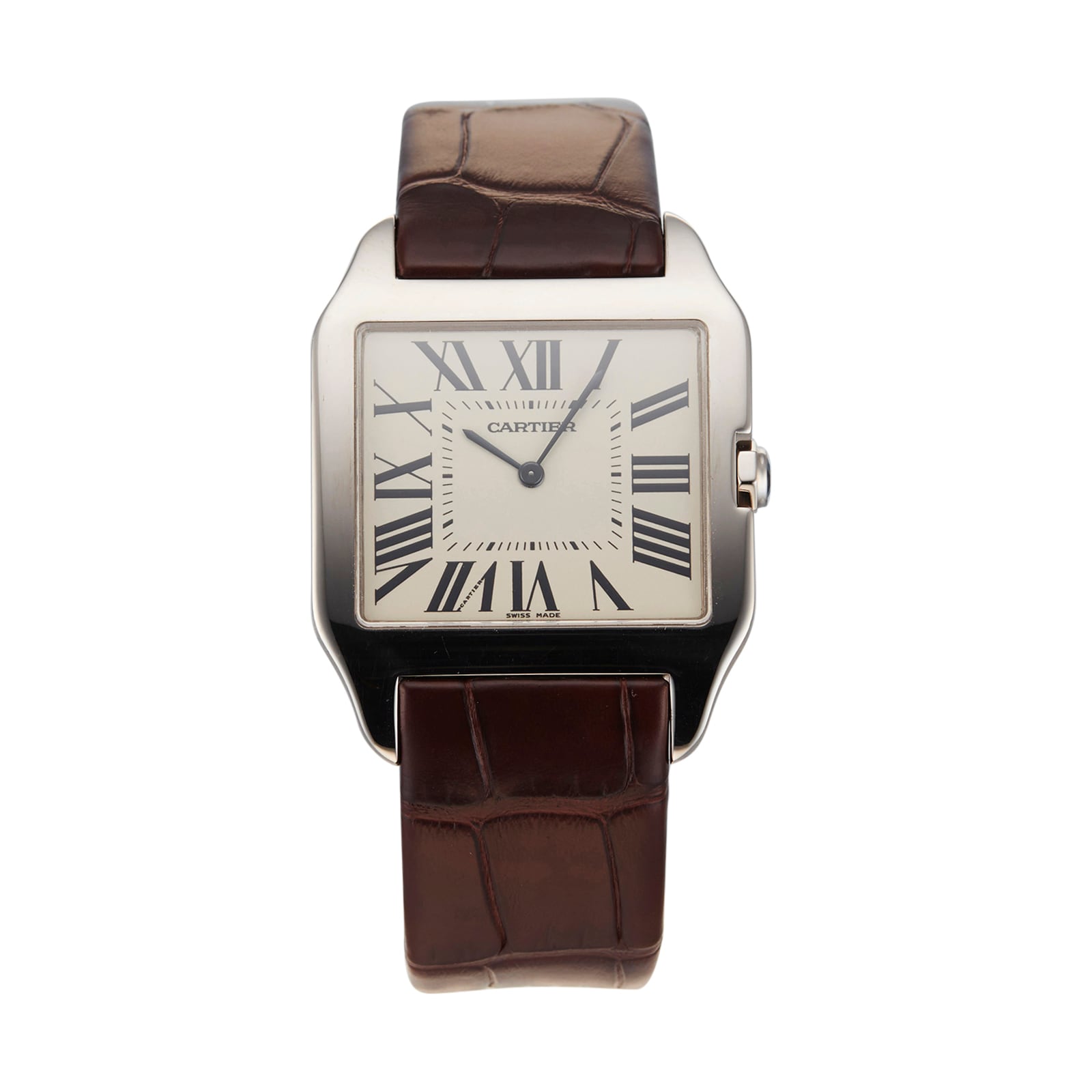 Cartier leather band men's on sale watch