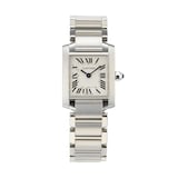 Pre-Owned Cartier Carter Tank Francaise Small Silver Steel Ladies Watch W51008Q3