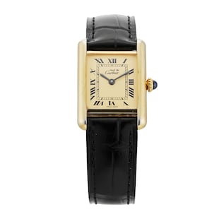 Pre-Owned Cartier Tank Vermeil 21mm Silver