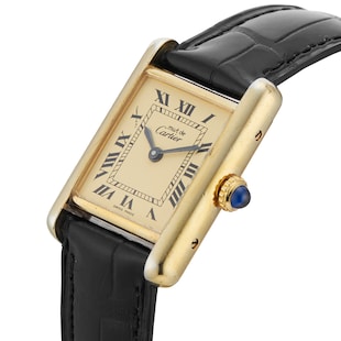 Pre-Owned Cartier Tank Vermeil 21mm Silver