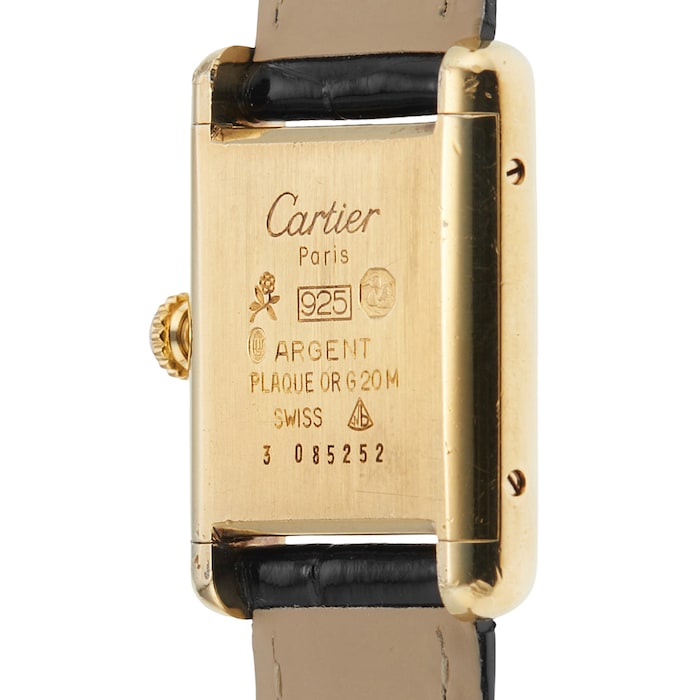 Pre-Owned Cartier Tank Vermeil 21mm Silver