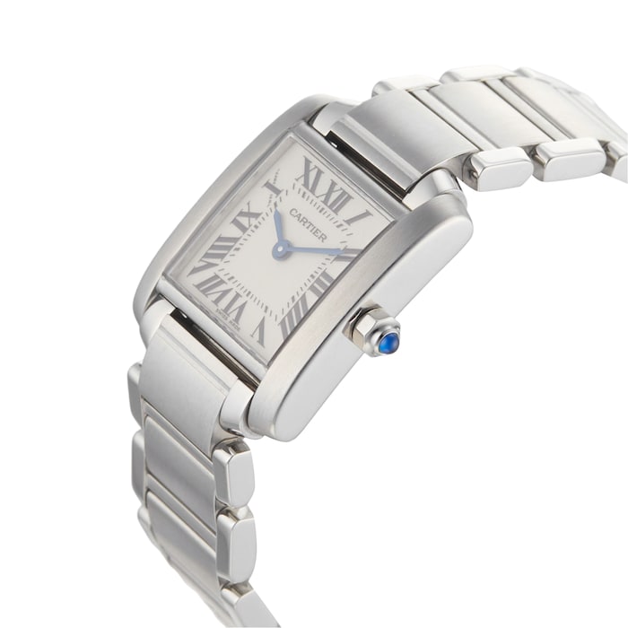 Pre-Owned Cartier Pre-Owned Carter Tank Francaise Small Silver Steel Ladies Watch W51008Q3