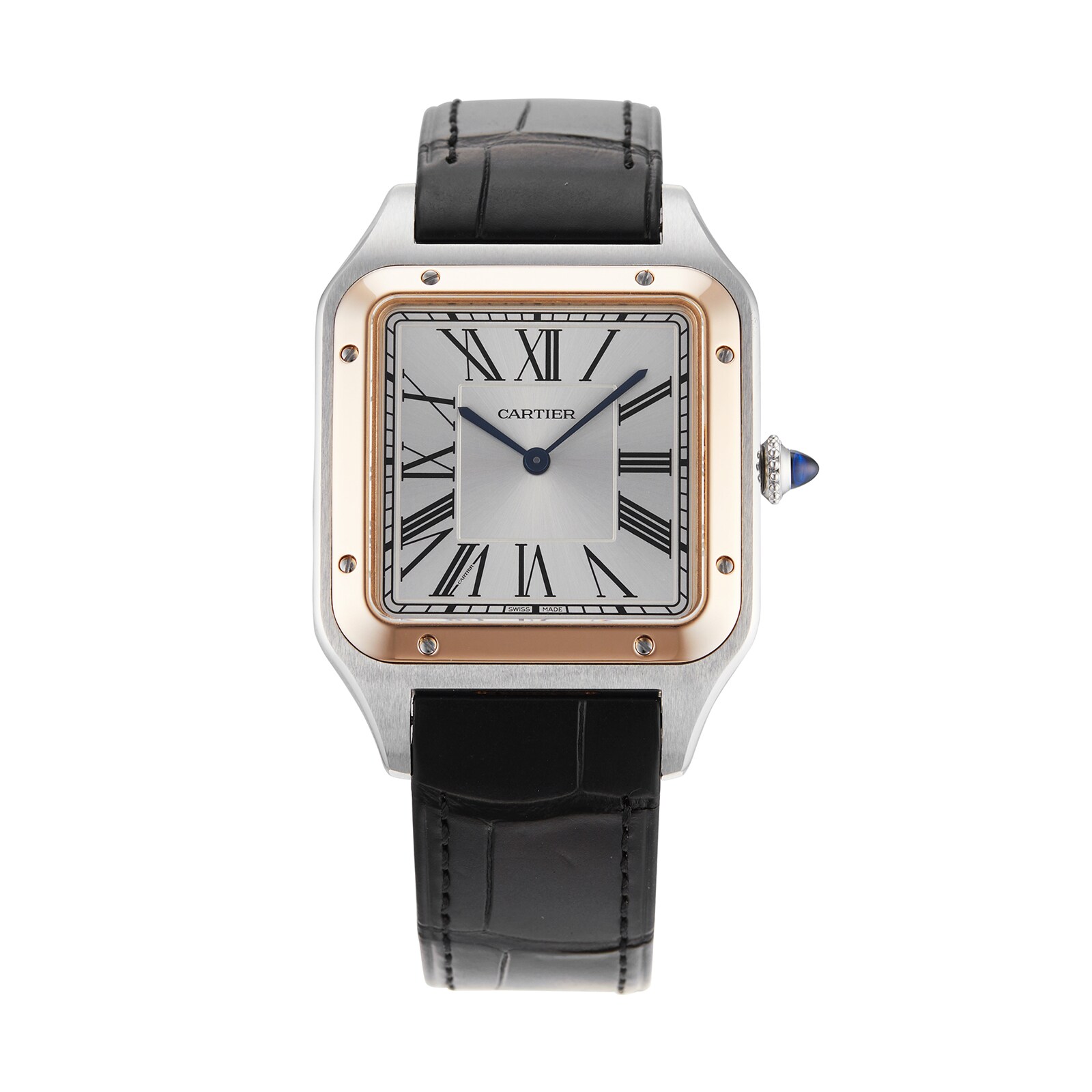 Silver cartier clearance watch mens