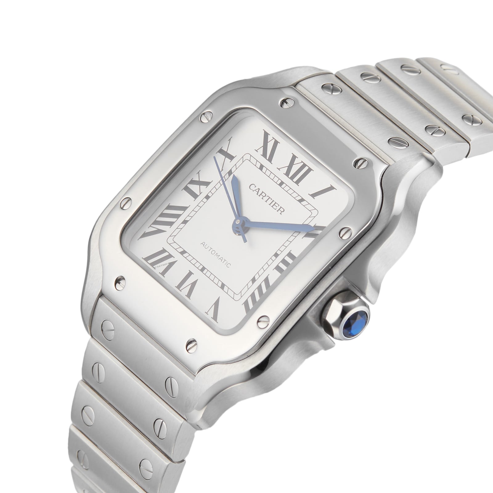 Men's santos de cartier stainless clearance steel