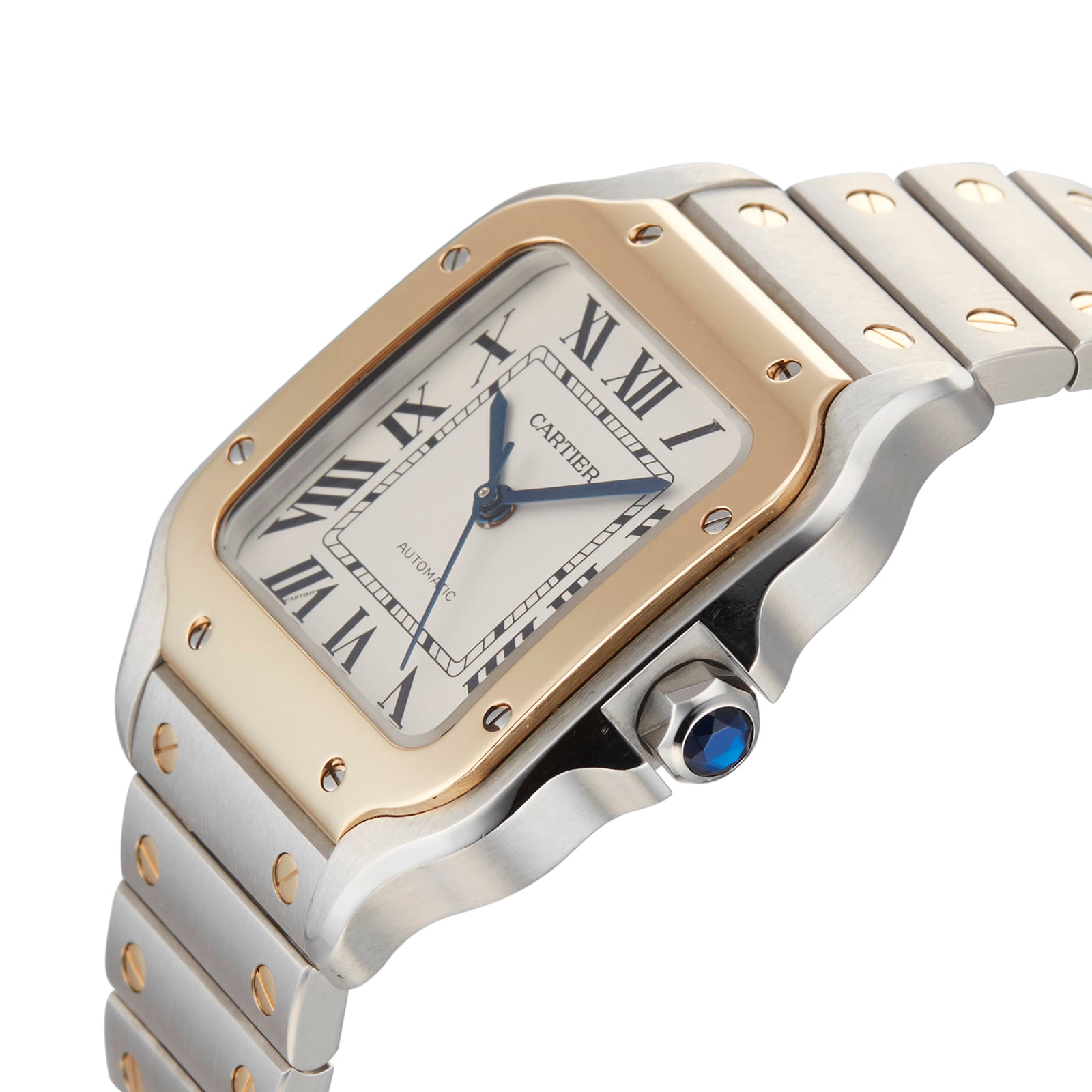 Pre owned cartier on sale santos mens watch