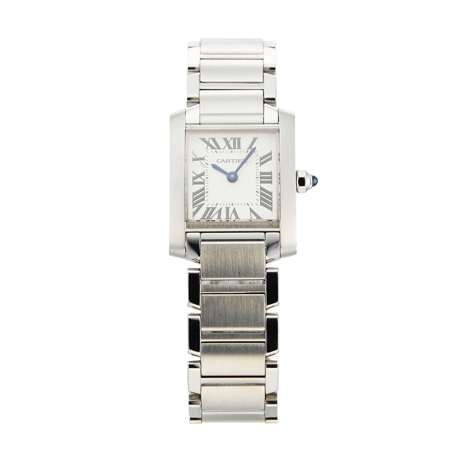 Pre-Owned Cartier Pre-Owned Carter Tank Francaise Small Silver Steel Ladies Watch W51008Q3