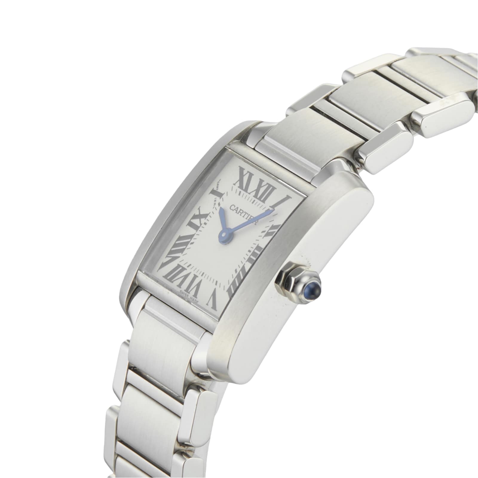 Pre-Owned Cartier Pre-Owned Carter Tank Francaise Small Silver Steel Ladies Watch W51008Q3