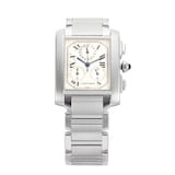 Pre-Owned Cartier Tank Francaise Chronoflex W51001Q3