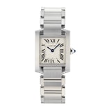 Pre-Owned Cartier Carter Tank Francaise Small Silver Steel Ladies Watch W51008Q3