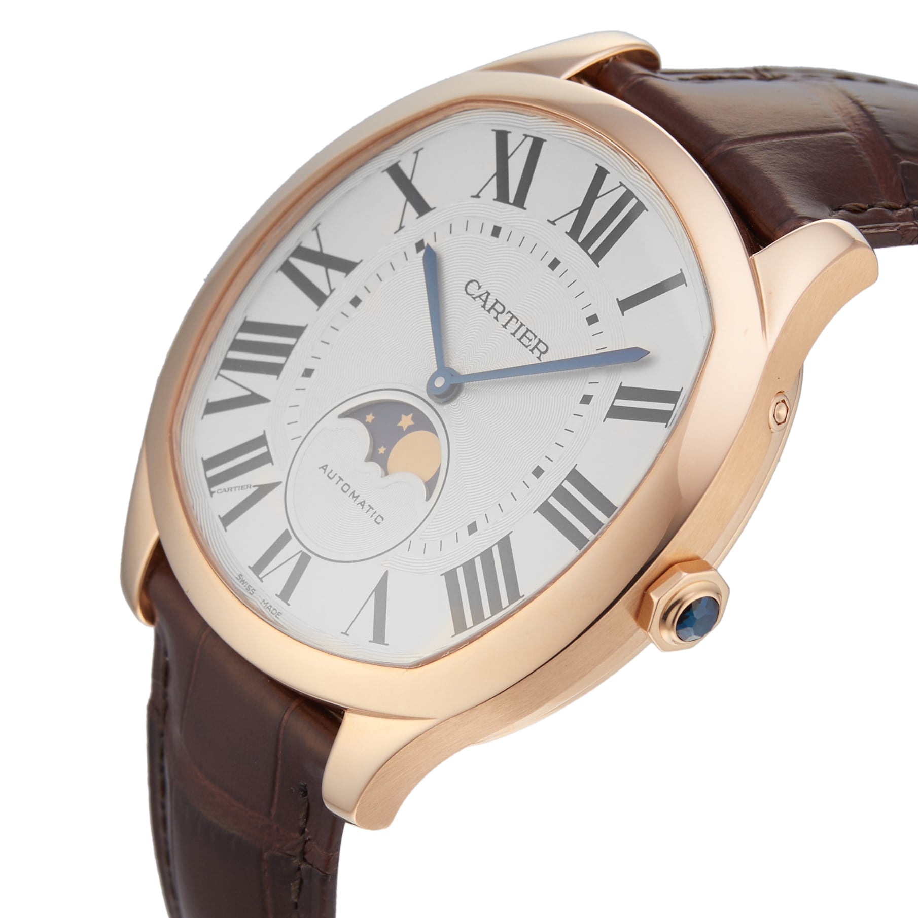 Pre-Owned Cartier Drive De Moon Phases WGNM0018 Pre-Owned Cartier Drive De Moon Phases WGNM0018