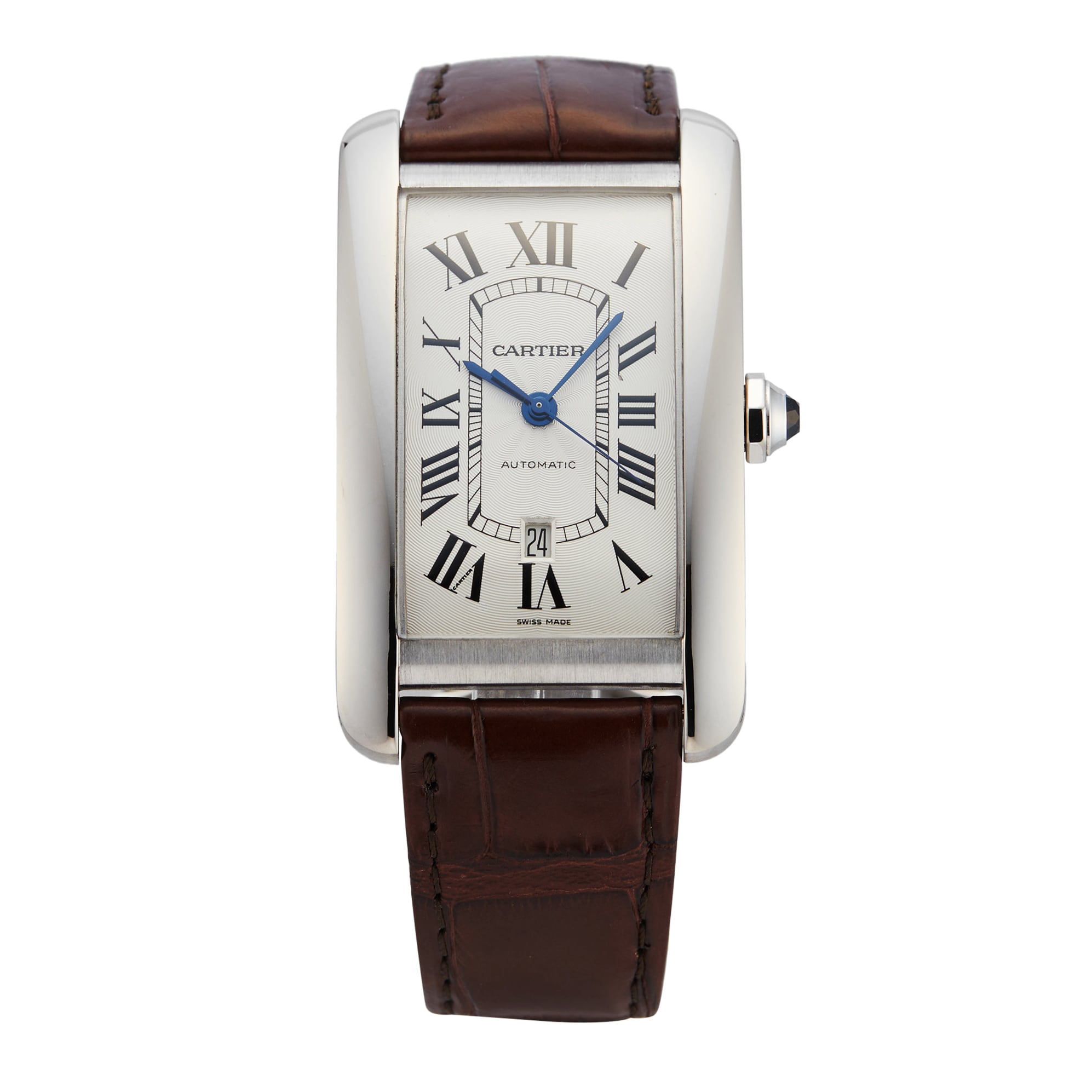 Pre-Owned Cartier Tank Americaine, White gold automatic watch 51X31mm Tank Americaine W2609956 Pre-Owned Cartier Tank Americaine, White gold automatic watch 51X31mm Tank Americaine W2609956