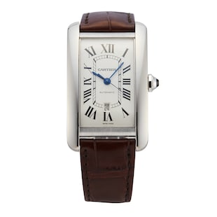 Pre-Owned Cartier Tank Americaine, White gold automatic watch 51X31mm Tank Americaine W2609956