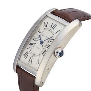 Pre-Owned Cartier Tank Americaine, White gold automatic watch 51X31mm Tank Americaine W2609956