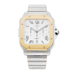 406300536490 - Santos De Cartier Chronograph 44.9mm Stainless Steel and Yellow Gold