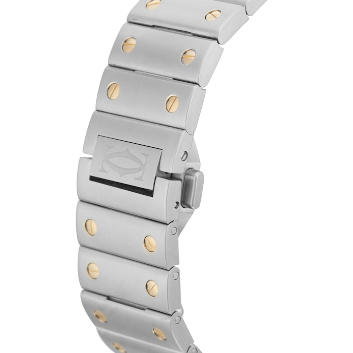 Pre-Owned Cartier Santos De Cartier Chronograph 44.9mm Stainless Steel and Yellow Gold
