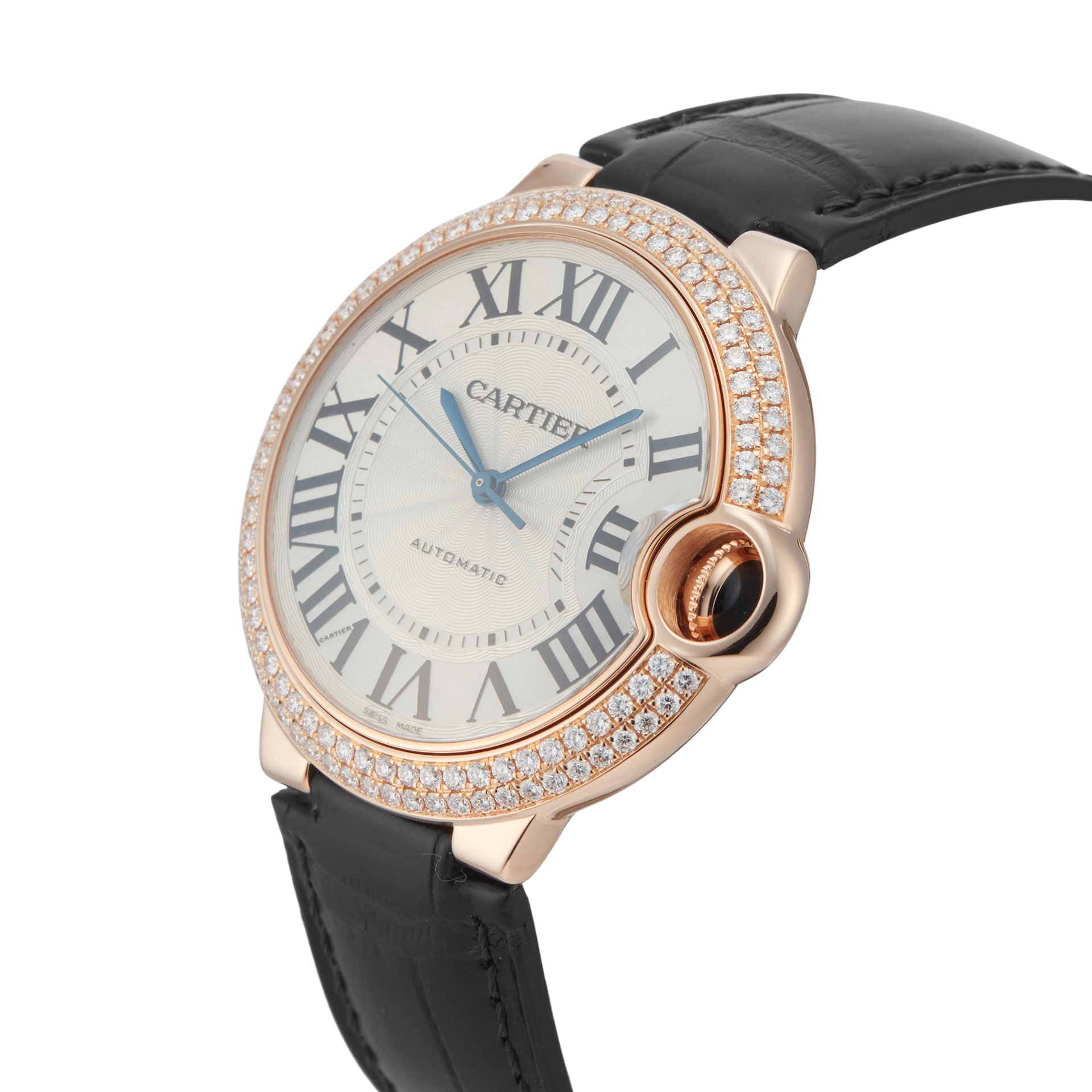 Pre-Owned Cartier Ballon Blue De 36 Automatic Rose Gold WE900551